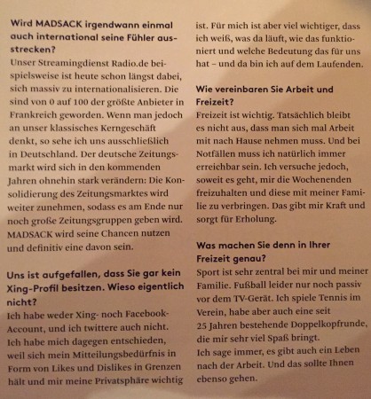 Thomas Düffert im Madsack Interview